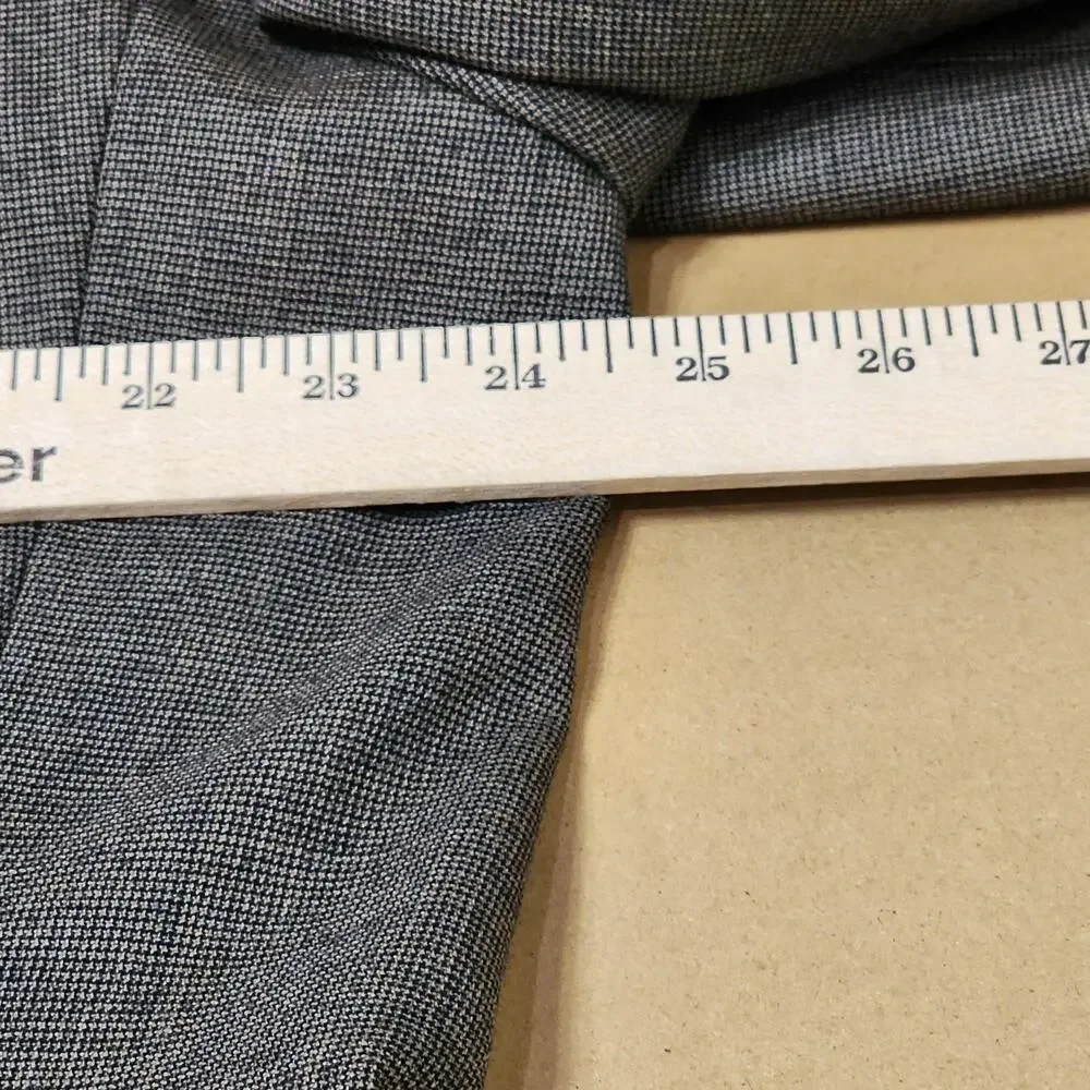 Jones New York Sport Coat Mens 46 Brown Wool Check Tweed Two Button Blazer